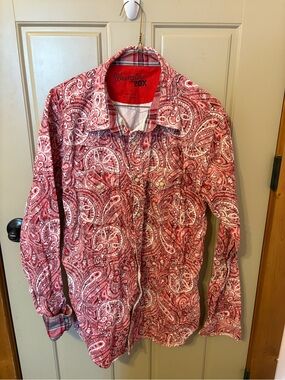 Wrangler Red Paisley Western Shirt